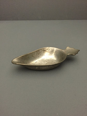 Antique Pewter Pap Boat