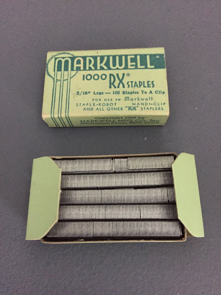 Vintage Markwell Staples -Green Box