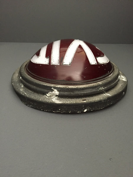 Antique Ruby Red Glass Exit Sign