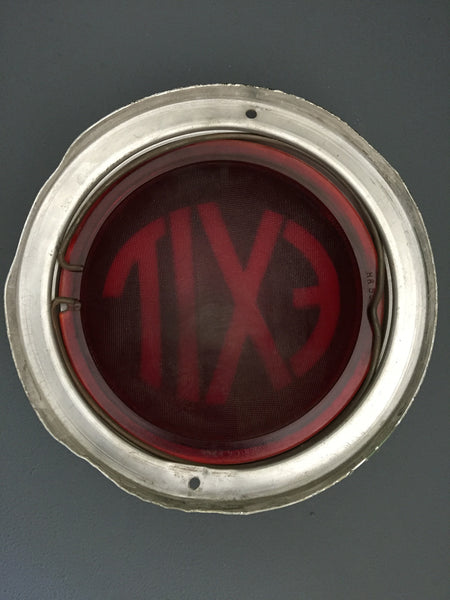 Antique Ruby Red Glass Exit Sign