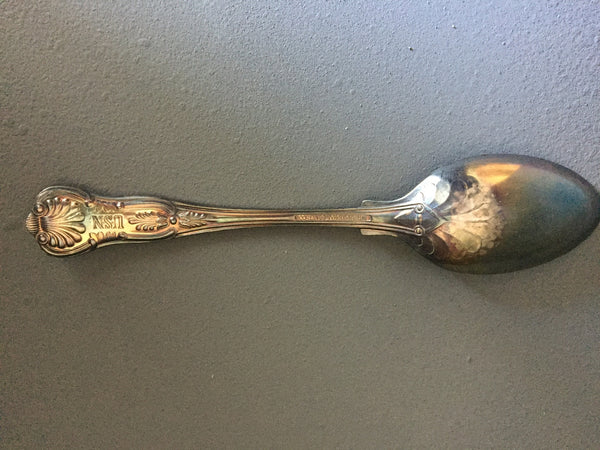 Vintage USN Engraved Silverplate Serving Spoon