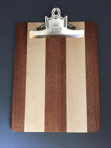 Handmade Mixed Wood Clipboard
